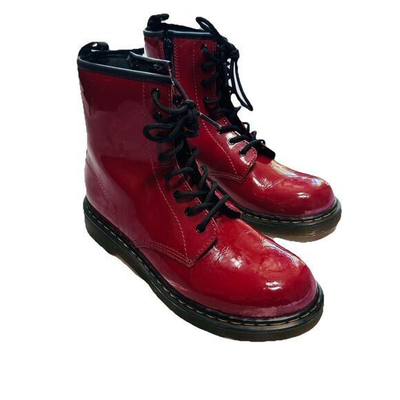 Dr. Martens Shoes - Docs Dr. Martens Women's 1460 Boots Red Cherry wood Patent Leather Size US 7